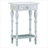 Carved White Side Table